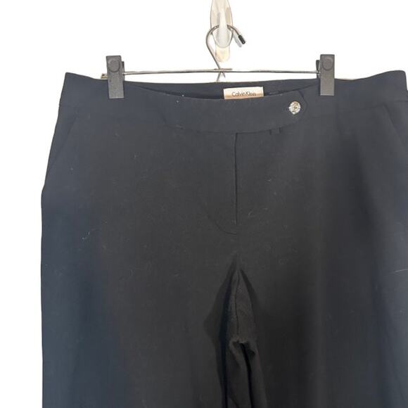 Calvin Klein Black Basic Simple Career Dress Pants Slacks Women Sz 14 - Picture 3 of 11